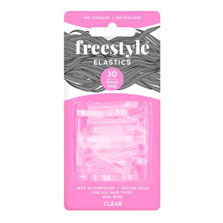 freestyle snag free elastics mm wide clear pcs