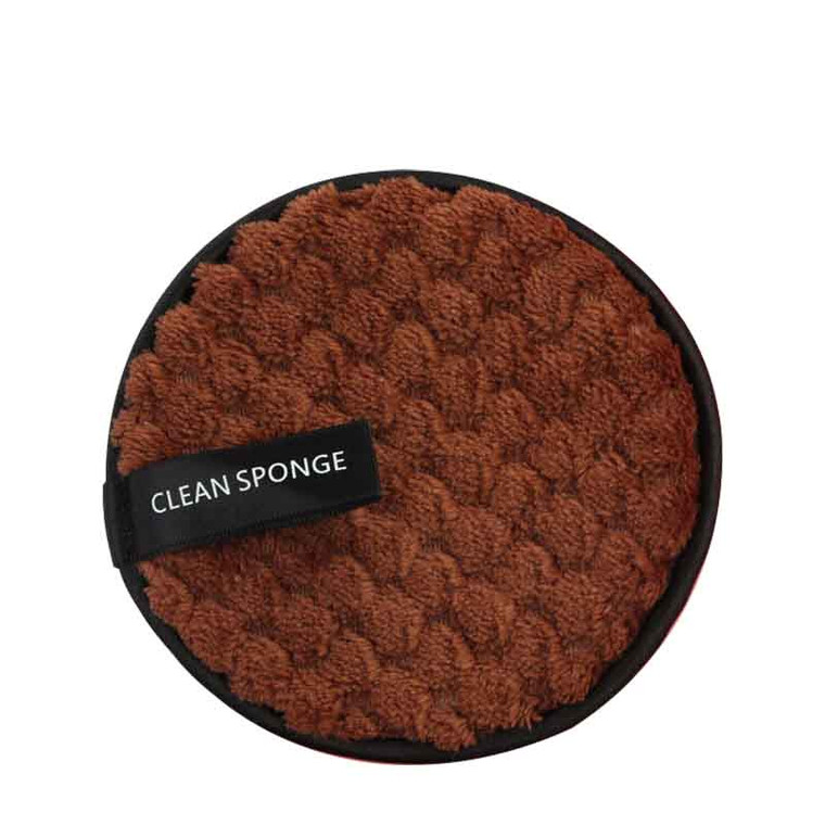 clean sponge washable face cleansing pad brown