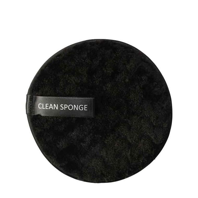clean sponge washable face cleansing pad black