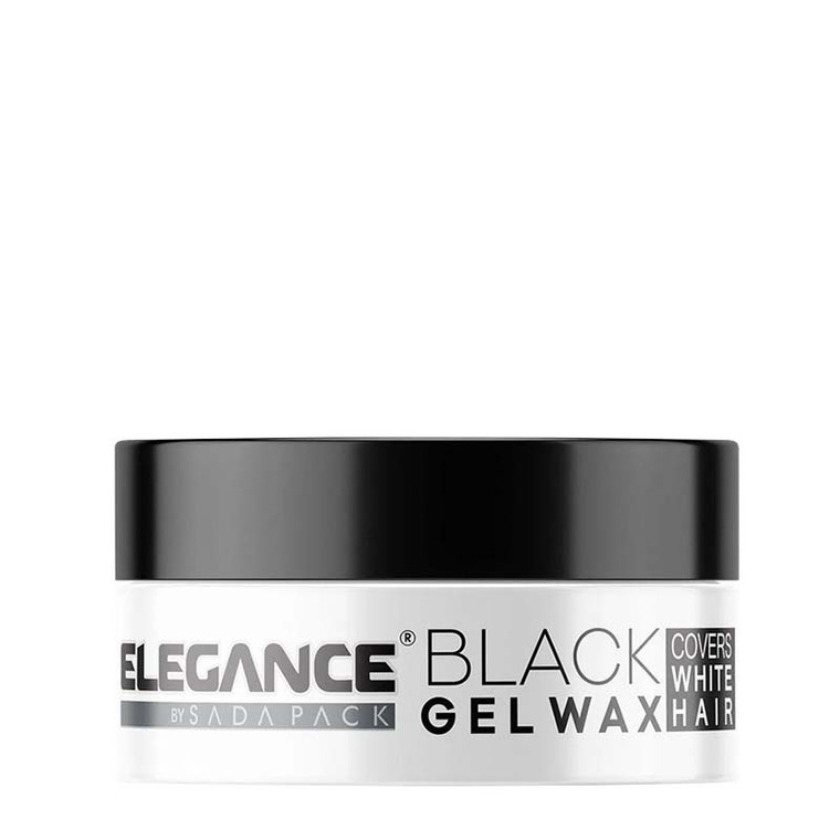 Elegance Black Gel wax covers white hair g