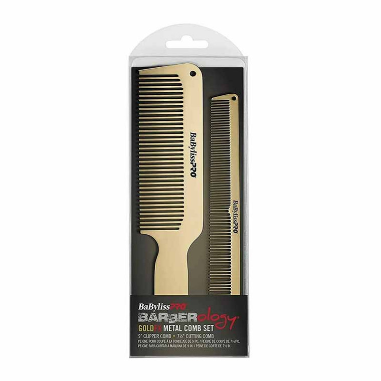 BaBylissPRO Barberology Metal Comb Set pc Gold