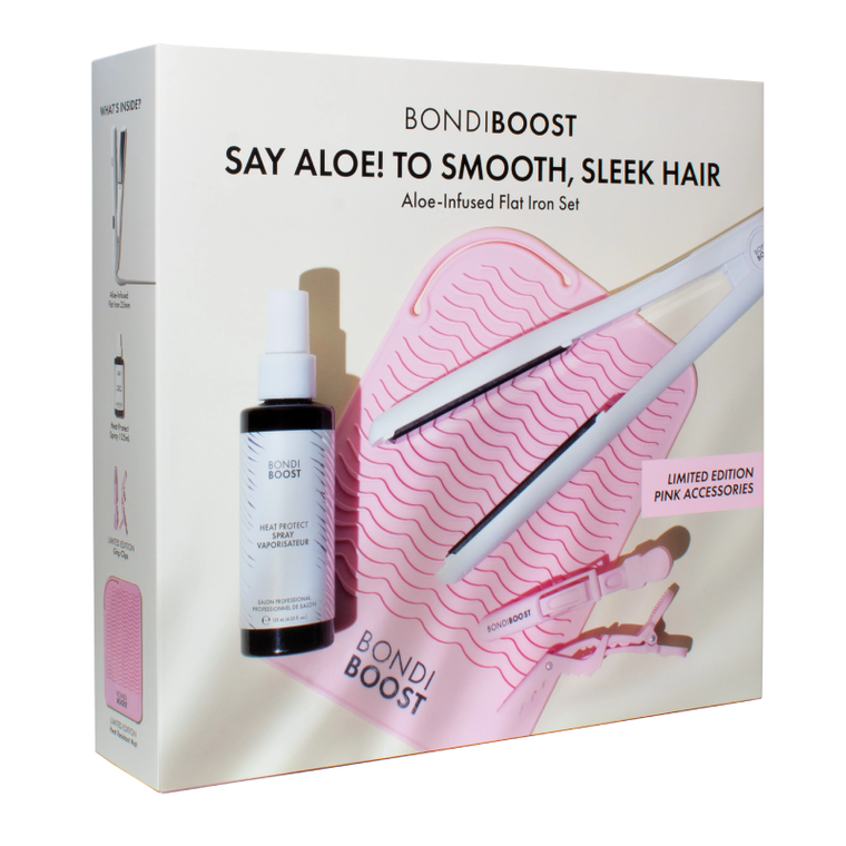 Bondi Boost Say Aloe! To Smooth, Sleek Hair Aloe-Infused Flat Iron Set