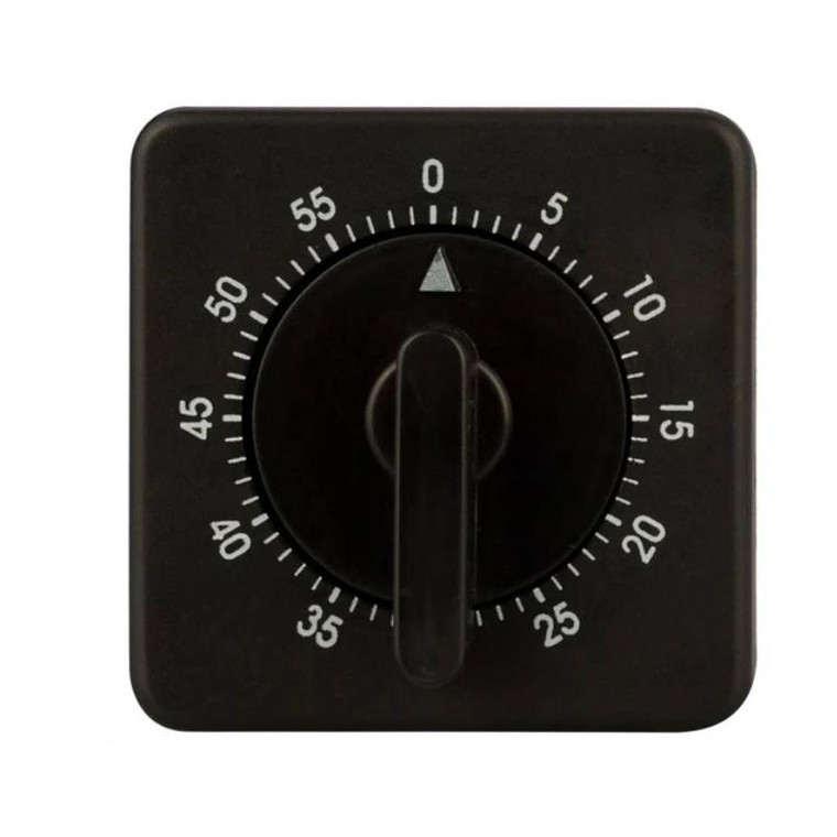Salon Smart 60 Minute Manual Square Salon Timer Black
