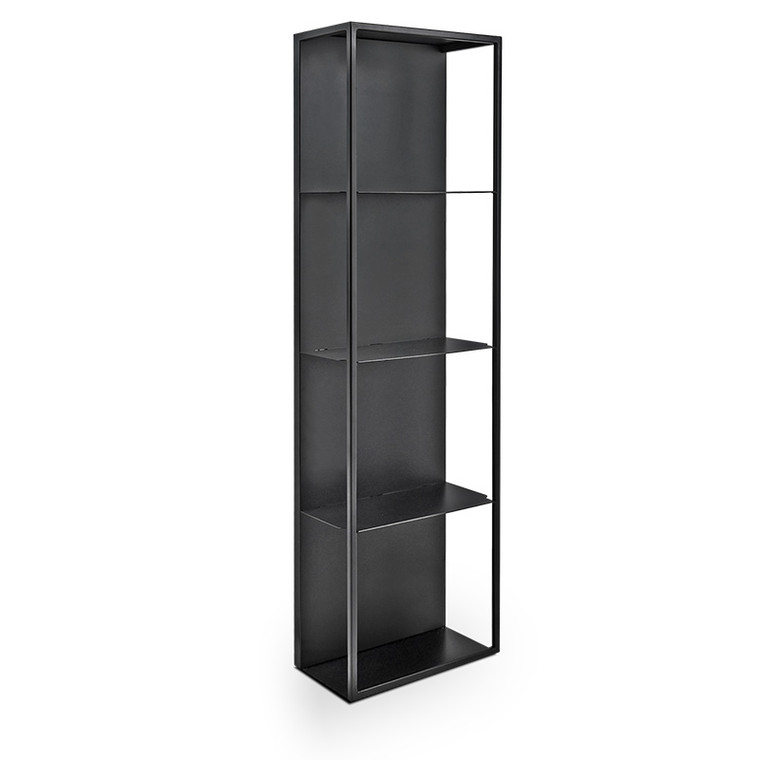 Stan Metal Display Shelf with back LED Light - Black