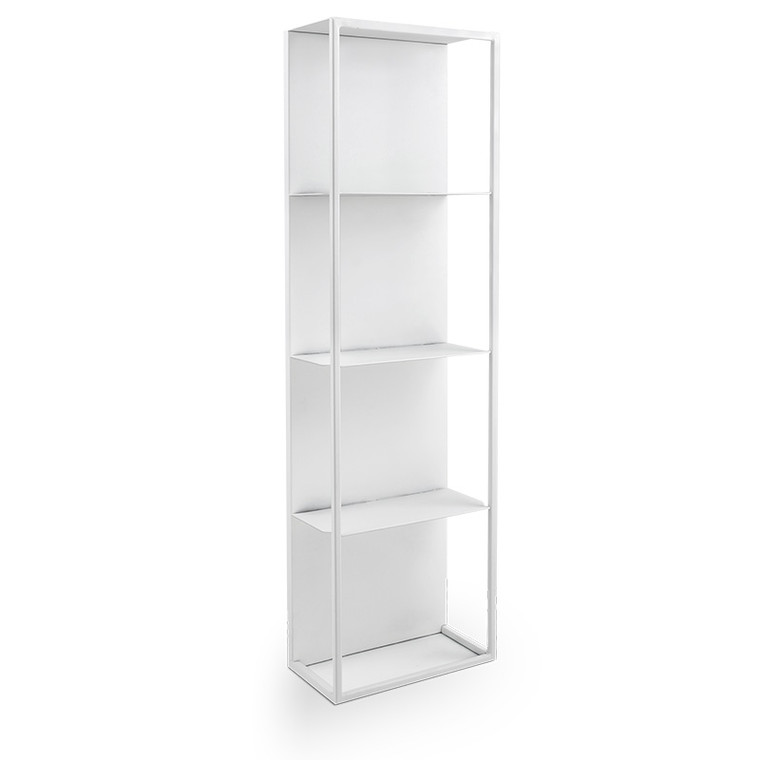 Stan Metal Display Shelf with back LED Light - White