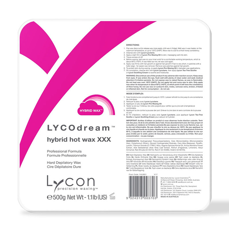Lycon LYCOdream hybrid Hot Wax  XXX Trays 500G
