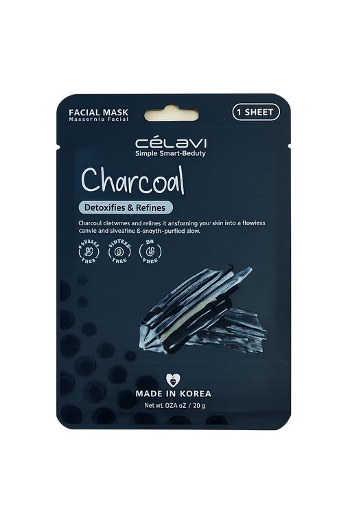 Célavi Charcoal Facial Mask 1 Sheet