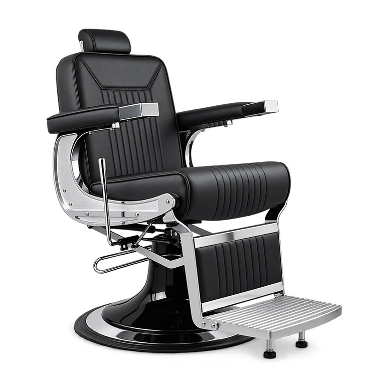 Layth Barber Chair Chrome Frame - Black A702