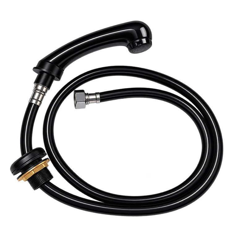 Salon Black Spray Handheld Shower Head and Black Hose 120cm