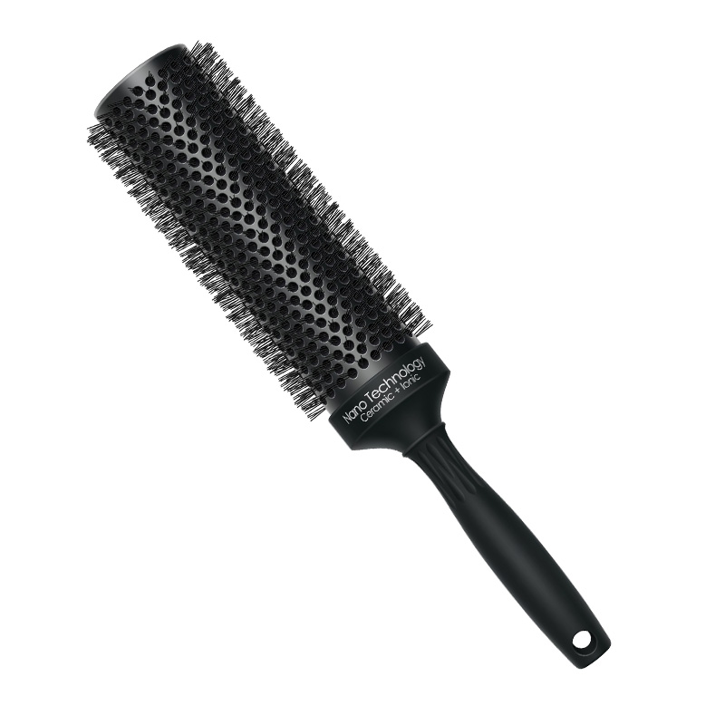 N.S.I. Nano Silver Ionic Long Brush, 33 Mm – Lange Thermische Bürste Für Glätteisen & Styling
