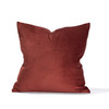 Sophie Red Jasper Velvet Decorative Pillow - Front