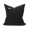 Sophie dark gray shungite cotton velvet decorative pillow - 20 - Back