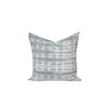 Zephyr Gray and Ivory Mud Cloth Tie Dyed Pillow - Front