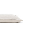 Belle Aso Oke Taupe Metallic Stripe Natural Linen Pillow - Side