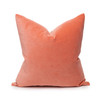Sophie Coral Velvet Decorative Pillow - Front