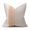 Coast Natural Linen Aso Oke Stripe Luxe Vintage Pillow - 22 - Front