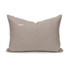 Field Lumbar Pillow - Aso Oke Natural Linen Pillow with White Mud Cloth- 1622 - Back View