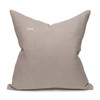Trek Pillow - Aso Oke Natural Linen Pillow with White Mud Cloth- 22 - Back View