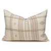 Teri Lumbar Pillow in Creme & Ivory, Hand Loomed Indian Wool-1622- Front View 