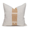 Akili Natural Linen and Aso Oke Pillow - 20- Front View