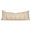 Dillon Lumbar Hand woven wool Pillow in Ivory & Sage- 1436- Front view