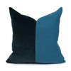 Saint Tourmaline Velvet pillow & Delphi linen- 20 x 20 - front