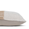 Triton Natural Linen and Aso Oke Lumbar Pillow - 1622- side view