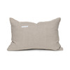 Monaco Lumbar Pillow 14x20 - Gray Aso Oke and Ginger Linen Vintage textile pillow - back