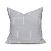 Blue With White Lines Mud Cloth Decorative Pillow - Front