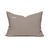 Lon Ikat Black and Brick Lumbar Pillow - Back