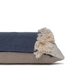Muse Linen Lumbar Fringe Decorative Pillow Bondi - Side