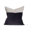 Luxe 20 Pillow - Shungite cotton velvet and Natural Linen - Front
