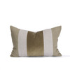 Luxe Lumbar 1420 - Linen & Velvet Pillow  - Front