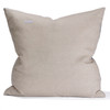 Mesa Blue Gray and Ivory Mud Cloth Pillow - Back