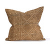 Molly - Rust and Ivory Mud Cloth Pillow - 22"- Front