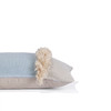 Muse Linen Lumbar Fringe Pillow Blanc-  14 x 27 - Side