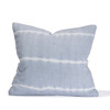 River Pillow 22 French Blue - Tie Dyed Linen - Front