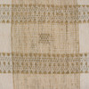 Teri Ivory & Wheat -  Pinstripe Hand Loomed Indian Wool Pillow -14 x 36 -  Details