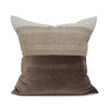 Hagen Luxe Vintage Linen and Velvet Pillow 22 - Front