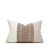 Sonoma Lumbar with Natural Linen and Blanc Mud Cloth Pillow - Front