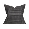 Union Pillow Black and Tan Woven Detail - 22 x 22- Back