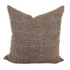 Heritage 22 Glen Plaid - Cafe -  Natural Pure linen Pillow - Front Heritage 22 Glen Plaid - Cafe -  Natural Pure linen Pillow - Front