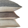 Heritage 22 Glen Plaid - Cafe -  Natural Pure linen Pillow - Invisible Zipper Detail Heritage 22 Glen Plaid - Cafe -  Natural Pure linen Pillow - Invisible Zipper Detail