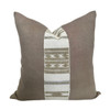 Mila 20 x 20 Luxe Vintage Pillow - Pure Natural Linen - Back