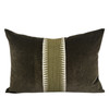 Colive Lumbar 1420 - Olive Green Cotton Velvet Pillow - Front