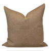 Heritage Twill 22 x 22 - Chestnut Vintage Cotton Twill - Pure Linen Pillow - Front