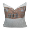 Catalina Pillow 22 - Natural Linen and Luxe Vintage Textiles : Front