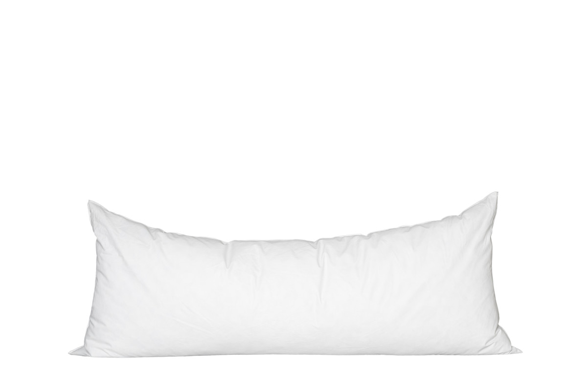 Feather and Down Neckroll Pillow Insert - White, Size 6 in. x 15 in., Cotton | The Company Store