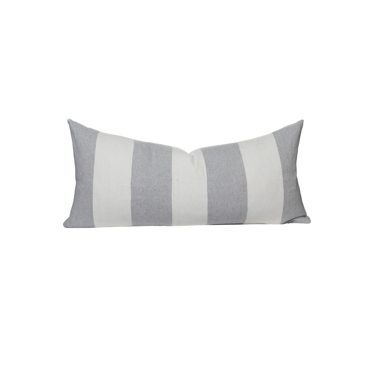 Three Stripe Lumbar Pillow White - House of Cindy