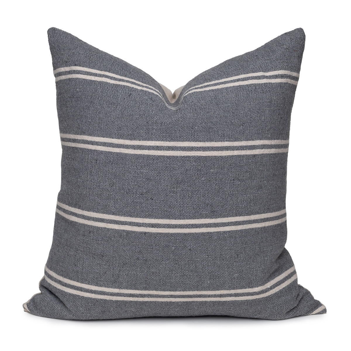 Capri Hand Loomed Stripe Pillow French Gray - Front